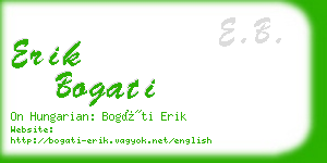 erik bogati business card